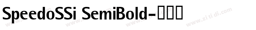 SpeedoSSi SemiBold字体转换